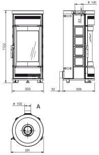 Піч Nordica Helga Evo бордо. Фото 3